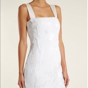 Galvan London Salar Mini Dress in White Sequin